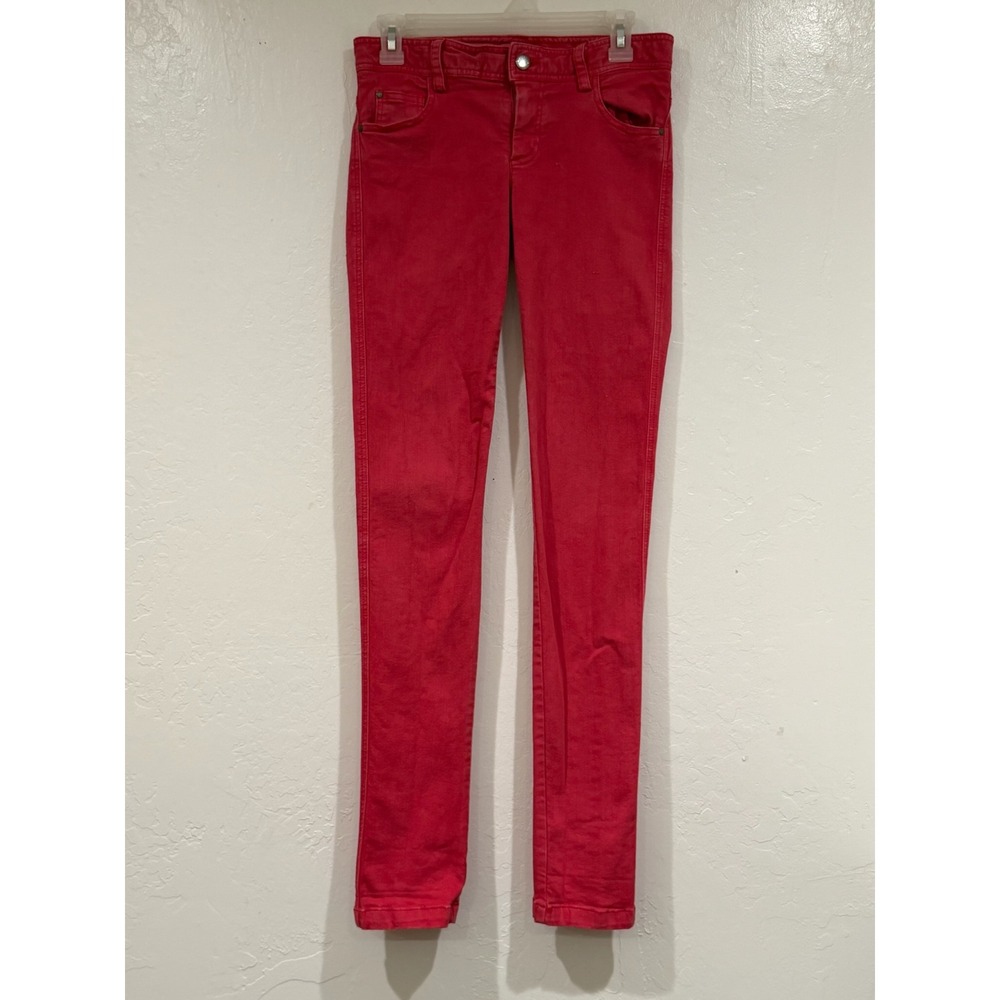 Alice + Olivia Raspberry Pink Corduroy Skinny Jeans Size 4 - Picture 2 of 12